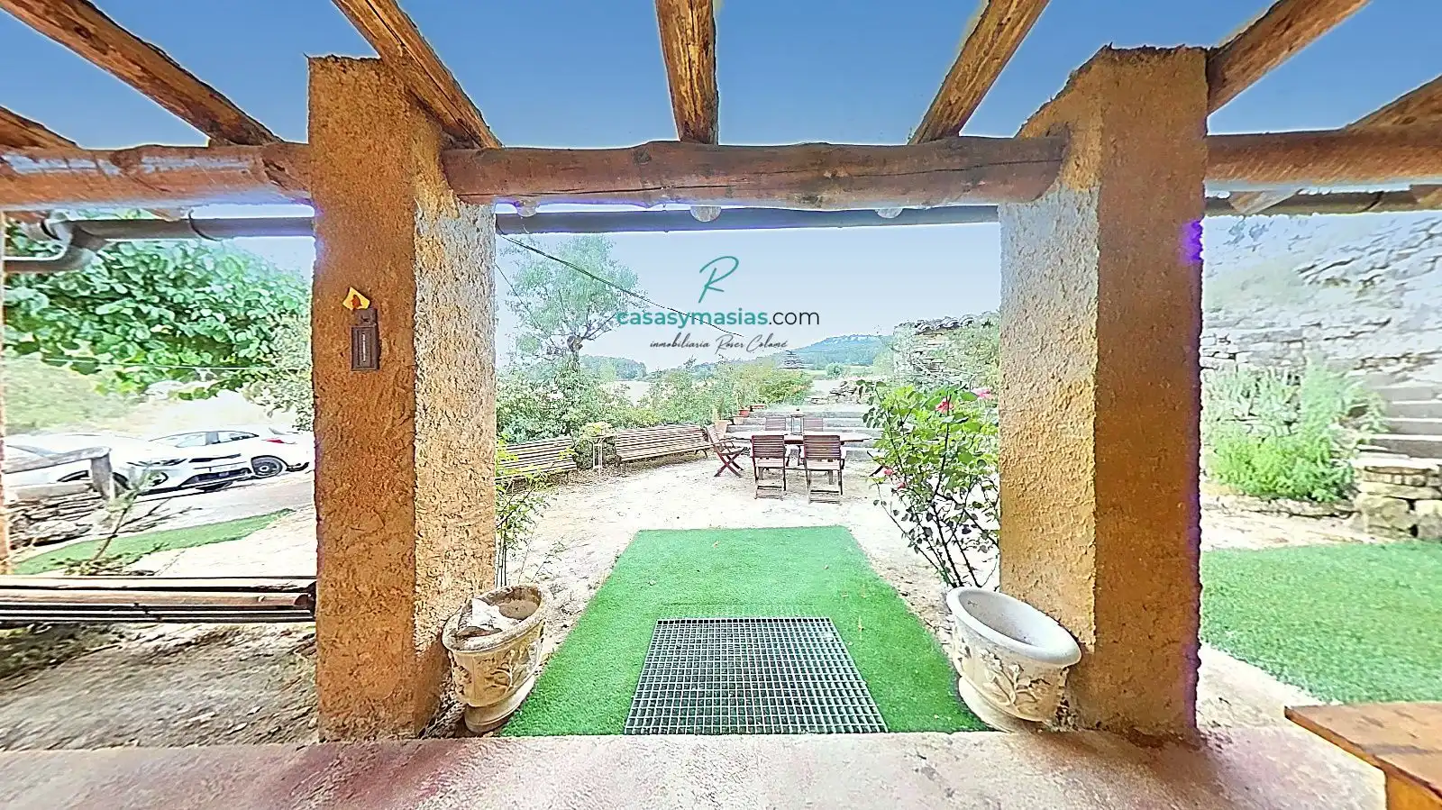 Terrassa de Finca rústica en venda en Sant Martí Sarroca amb Calefacció, Jardí privat i Parquet