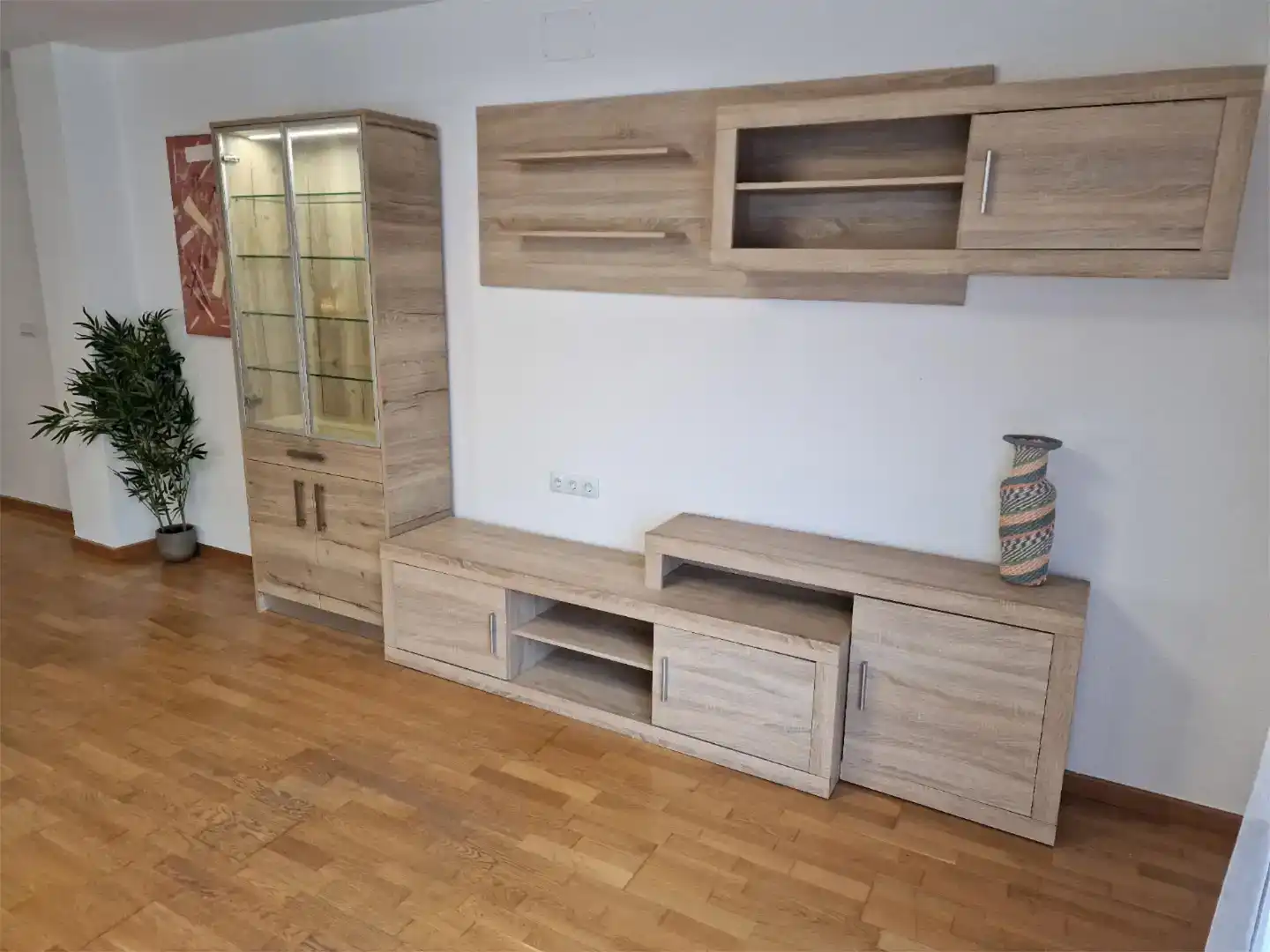 Living room of Flat for rent in Elche / Elx  with Air Conditioner, Parquet flooring and Furnished