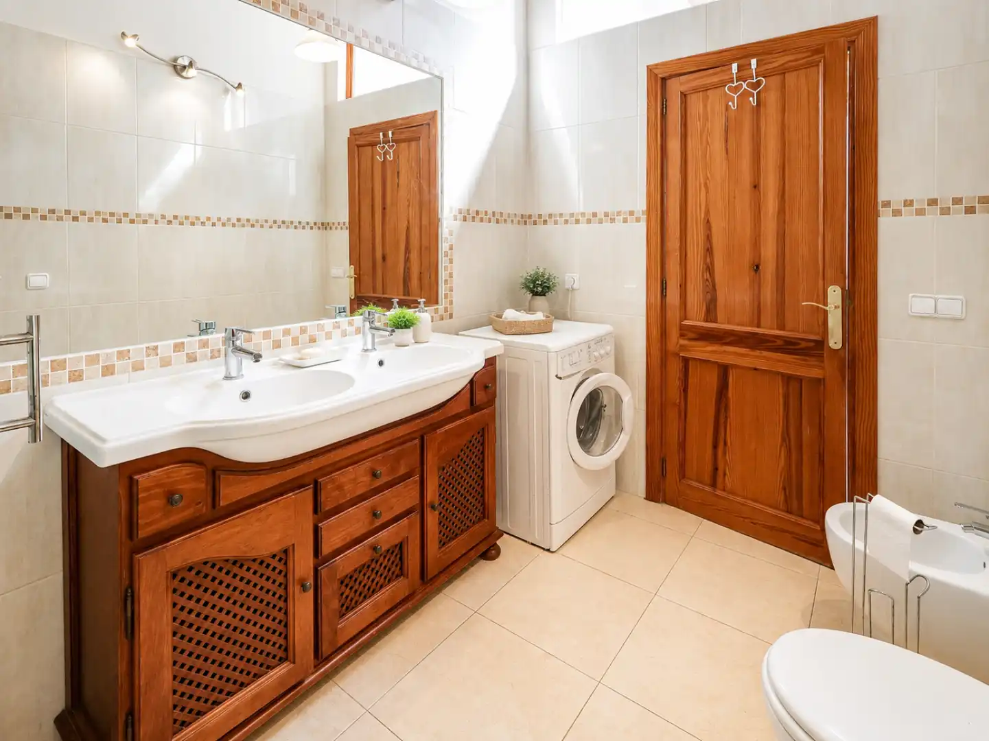 Badezimmer von Haus oder Chalet zur Miete in Porreres mit Klimaanlage, Heizung und Terrasse