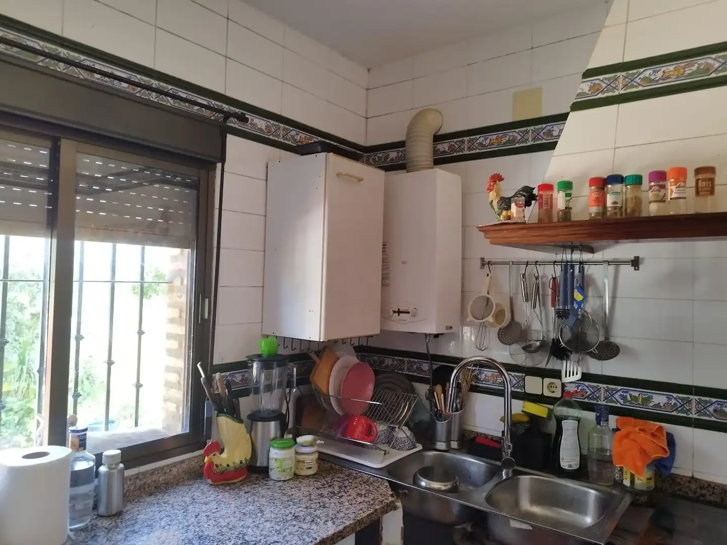 Cuina de Finca rústica en venda en Almadén de la Plata amb Jardí privat