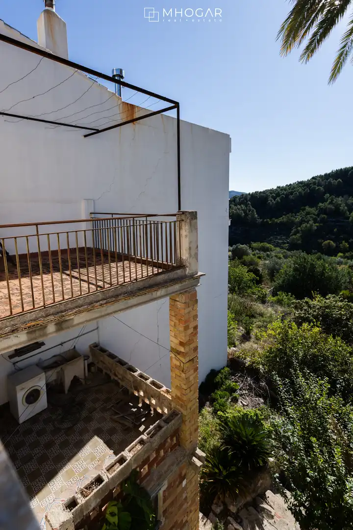 Terraza de Finca rústica en venta en La Vall de Laguar con Jardín privado, Terraza y Balcón