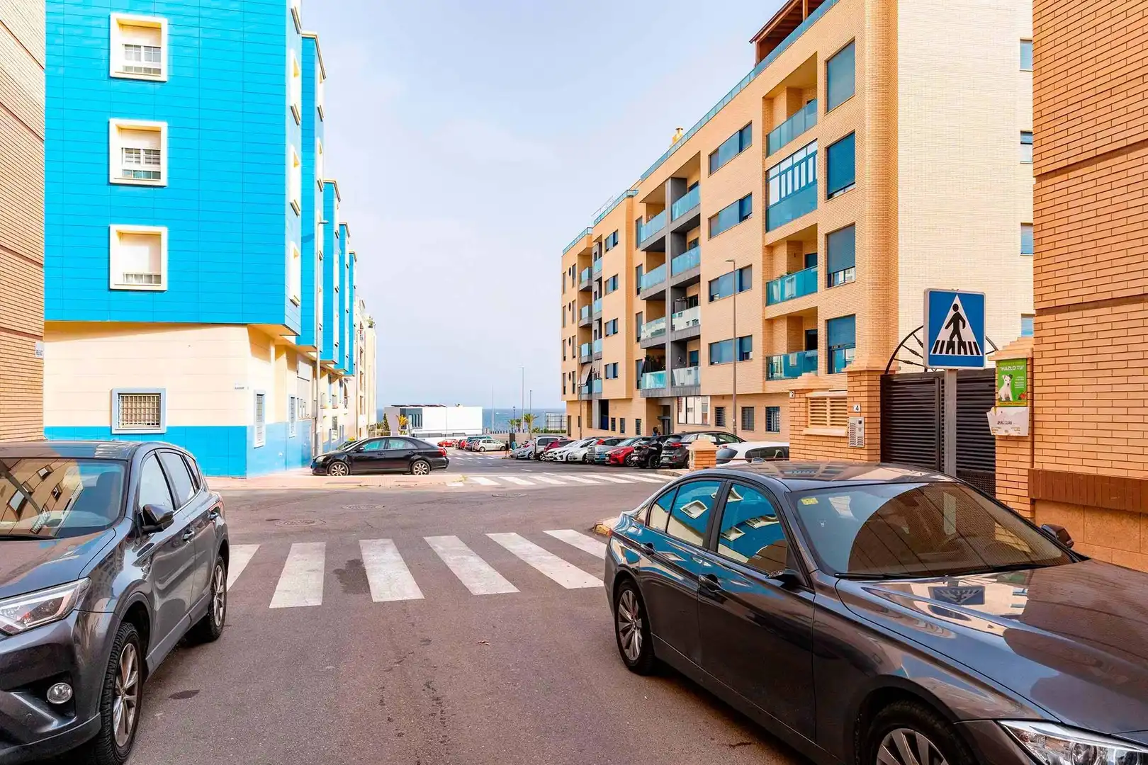 Parking of Flat for rent in Roquetas de Mar  with Air Conditioner, Heating and Private garden