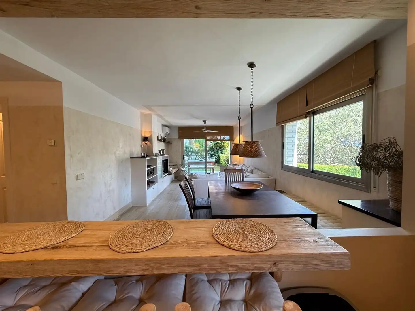 Dining room of Flat for rent in Castell d'Aro, Platja d'Aro i s'Agaró  with Air Conditioner, Private garden and Terrace