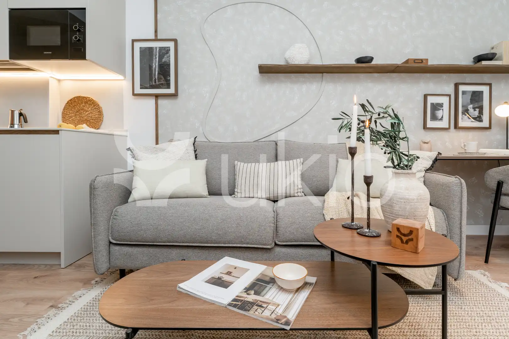 Living room of Apartments for rent in Madrid  with Air Conditioner, Heating and Furnished