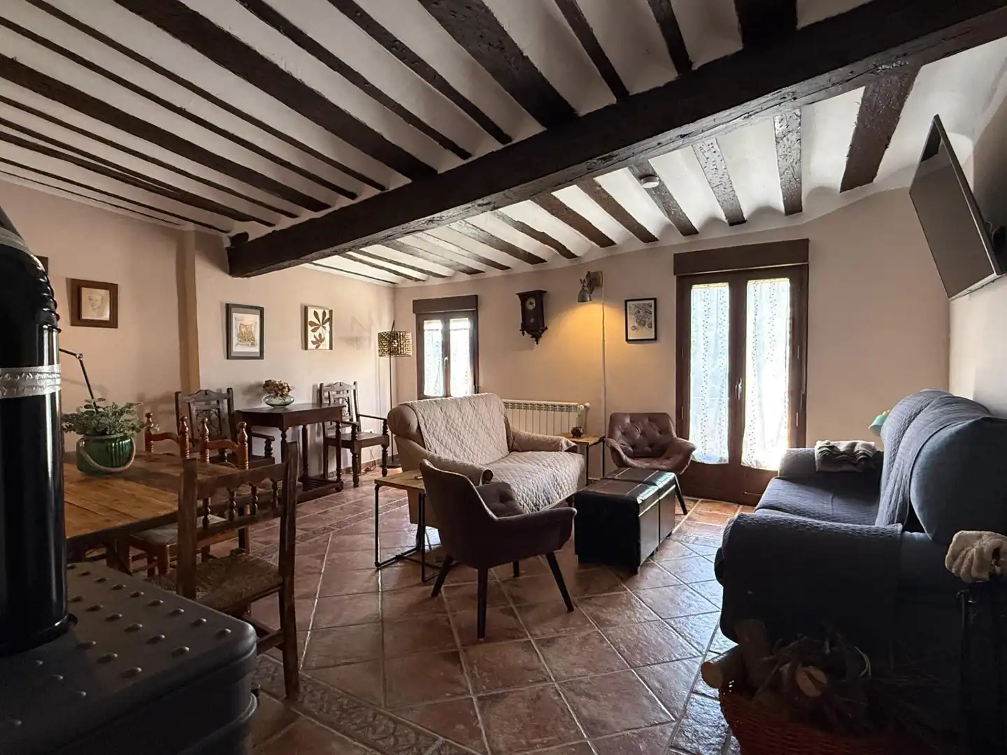 Sala de estar de Finca rústica en venta en Auñón con Terraza, Amueblado y Balcón