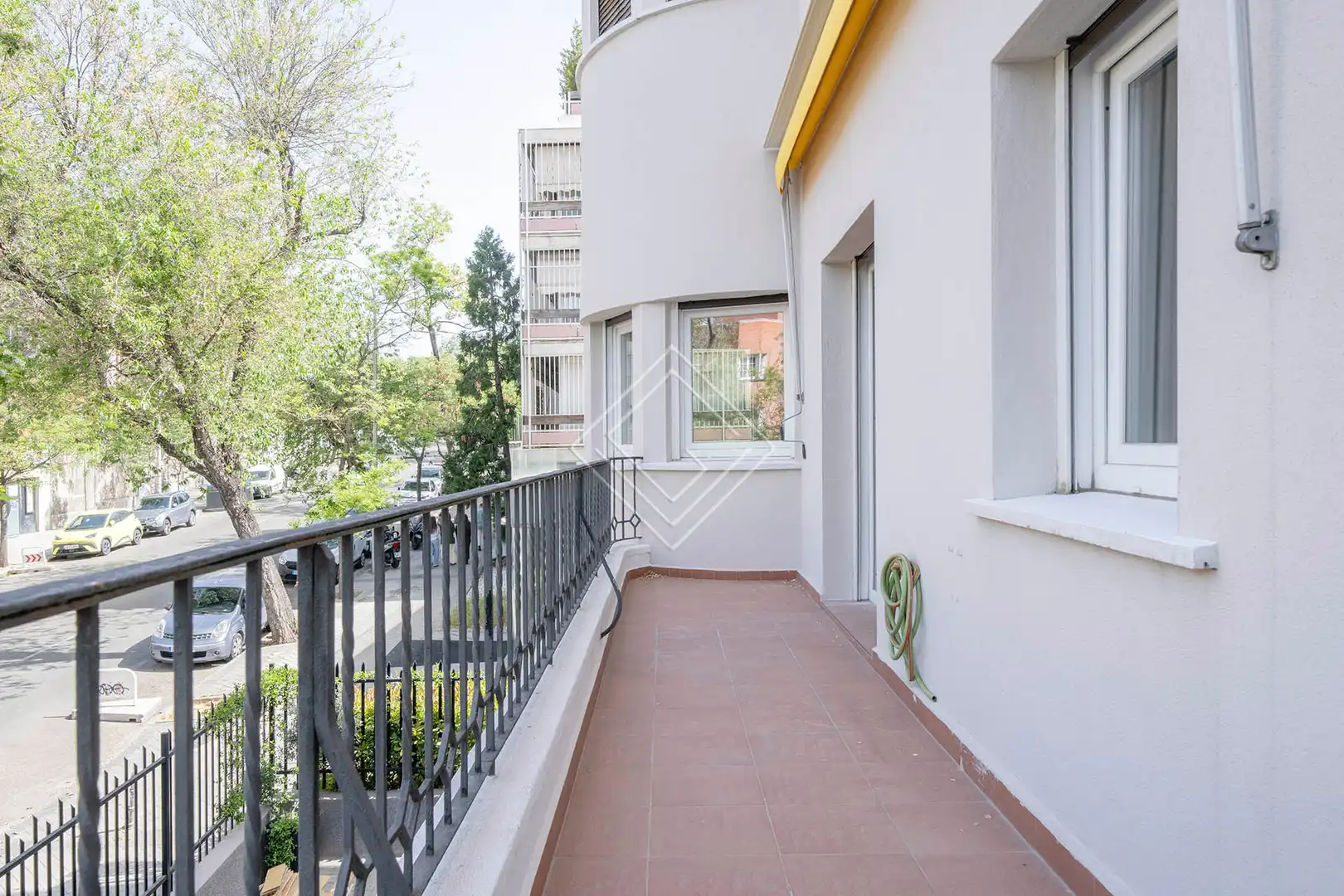 Balcony of Flat for rent in Madrid  with Air Conditioner, Heating and Storage room