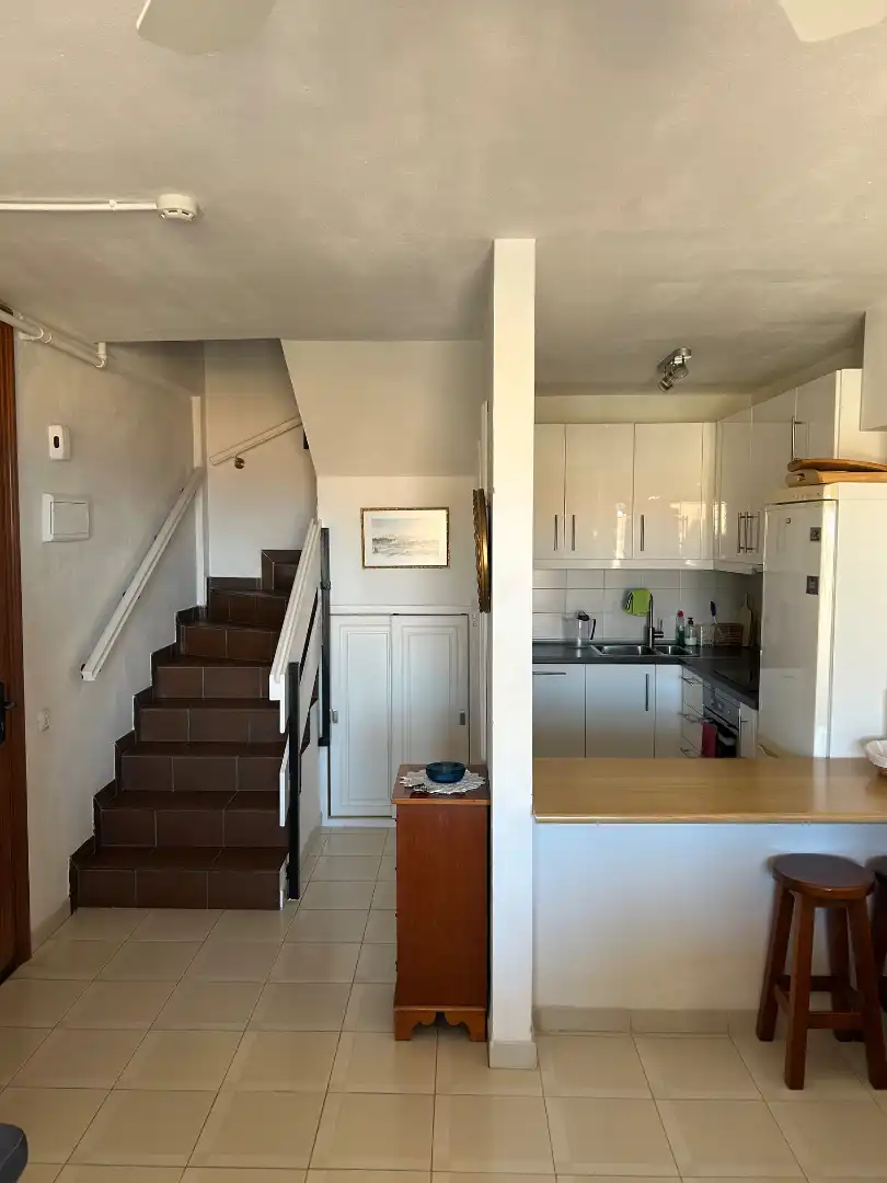 Küche von Dachboden zum Verkauf in Arona mit Terrasse, Möbliert und Ofen