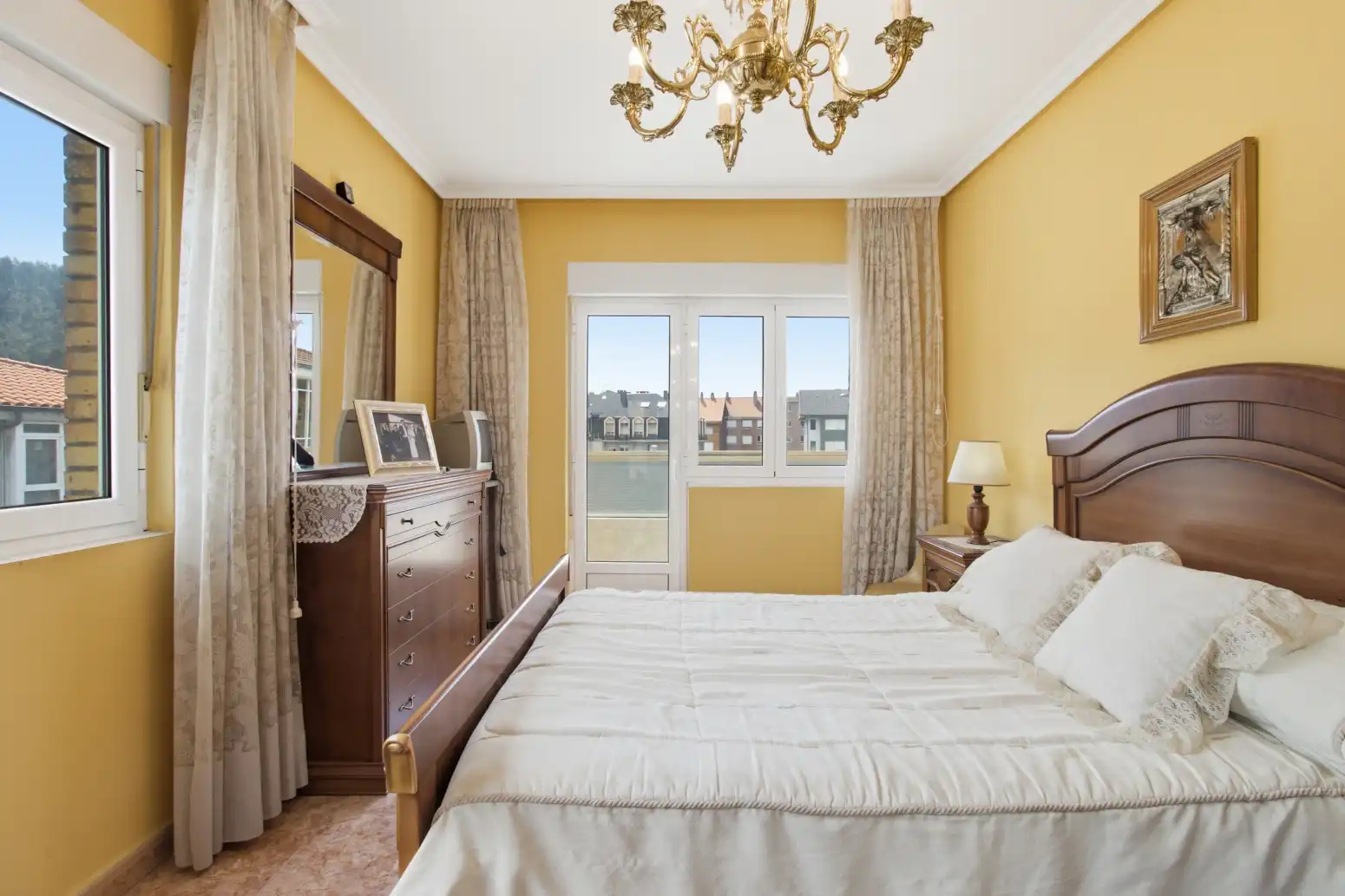 Bedroom of Flat for sale in Castrillón  with Terrace and Furnished