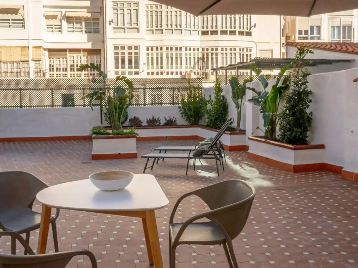Terraza de Piso de alquiler en Valencia con Aire acondicionado, Jardín privado y Amueblado