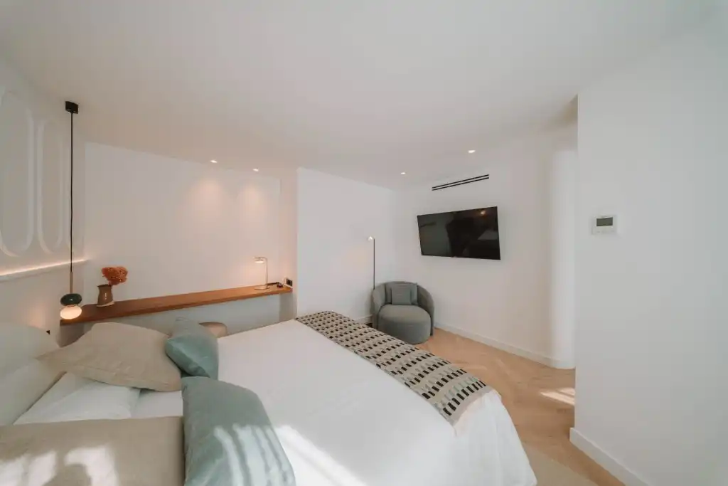 Schlafzimmer von Wohnungen zum Verkauf in  Palma de Mallorca mit Klimaanlage und Möbliert