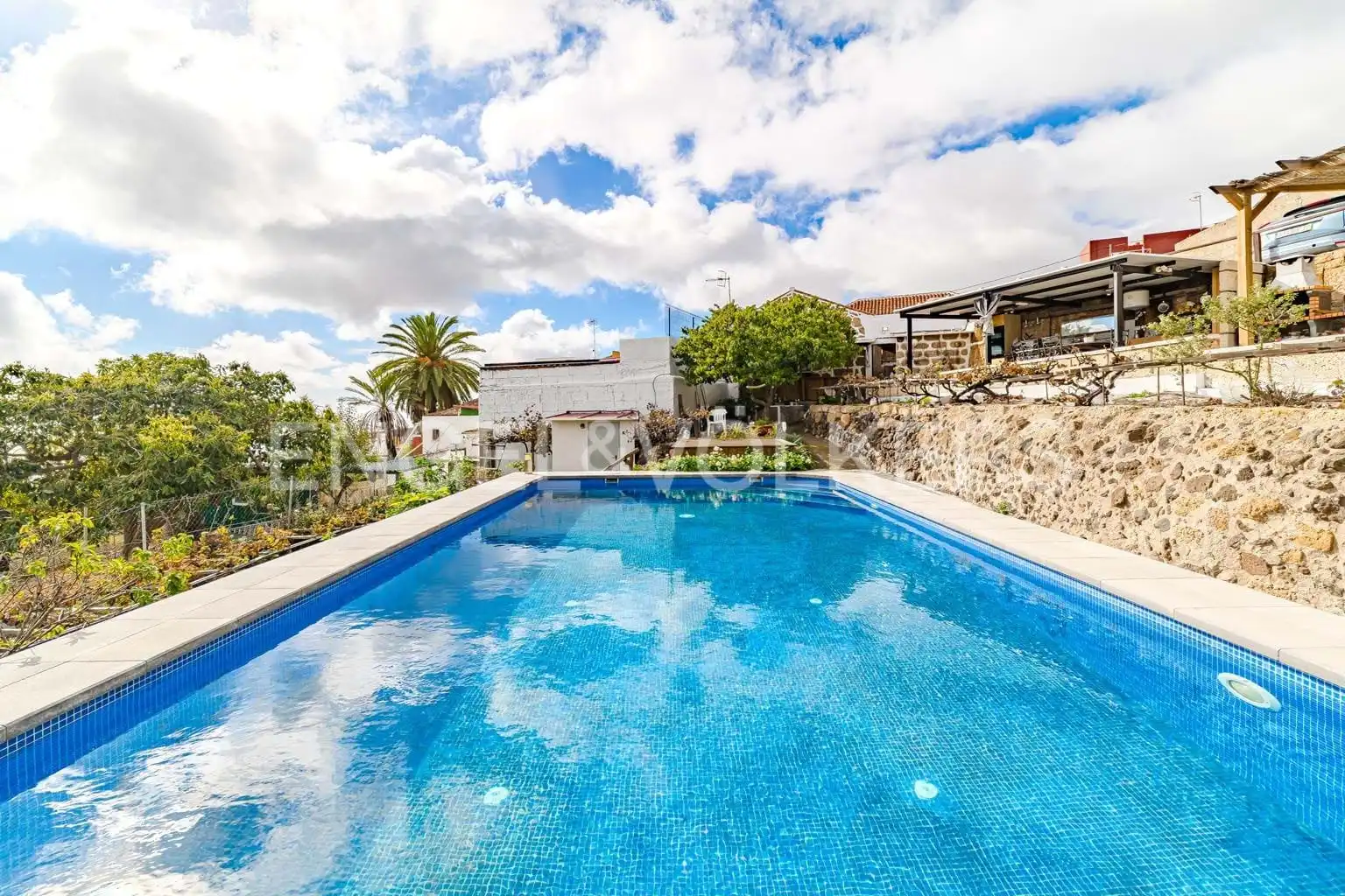 Exterior view of Houses for sale in Granadilla de Abona  with Terrace, Swimming Pool and Furnished