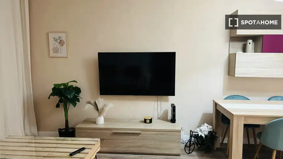 Sala de estar de Piso para compartir en Barcelona con Aire acondicionado, Terraza y Amueblado
