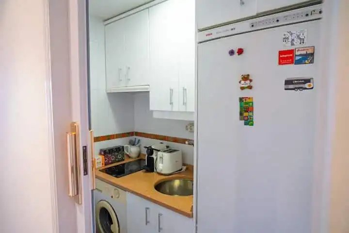 Kitchen of Attic for rent in Madrid  with Air Conditioner, Parquet flooring and Terrace