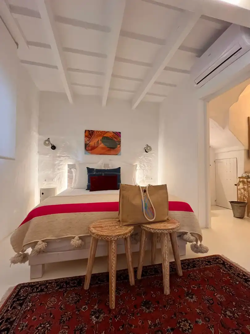 Schlafzimmer von Country house zum Verkauf in Es Migjorn Gran mit Klimaanlage, Heizung und Privatgarten