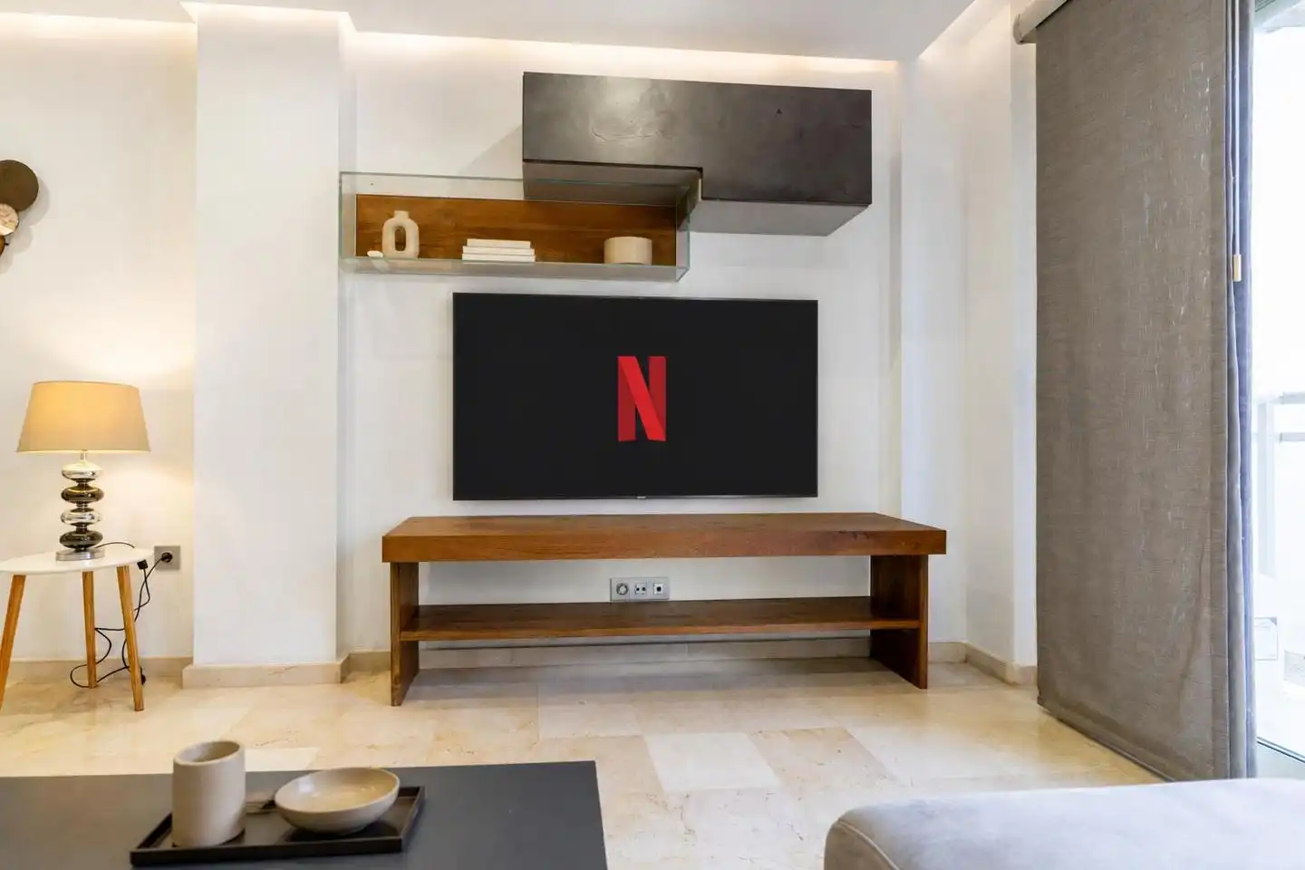 Wohnzimmer von Maisonette zum Verkauf in Santa Pola mit Klimaanlage, Terrasse und Möbliert