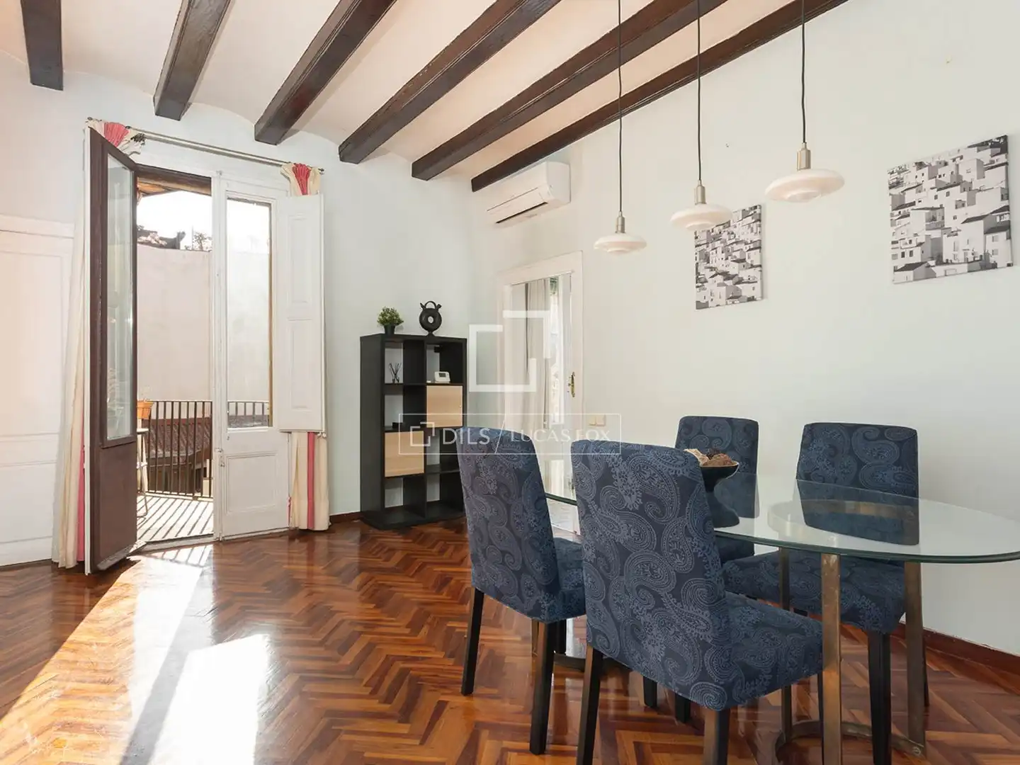 Dining room of Flat for sale in Barcelona  with Air Conditioner, Terrace and Balcony