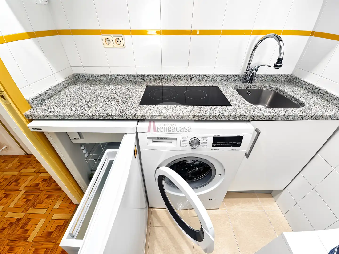 Cocina de Apartamento de alquiler en Madrid con Aire acondicionado, Calefacción y Terraza