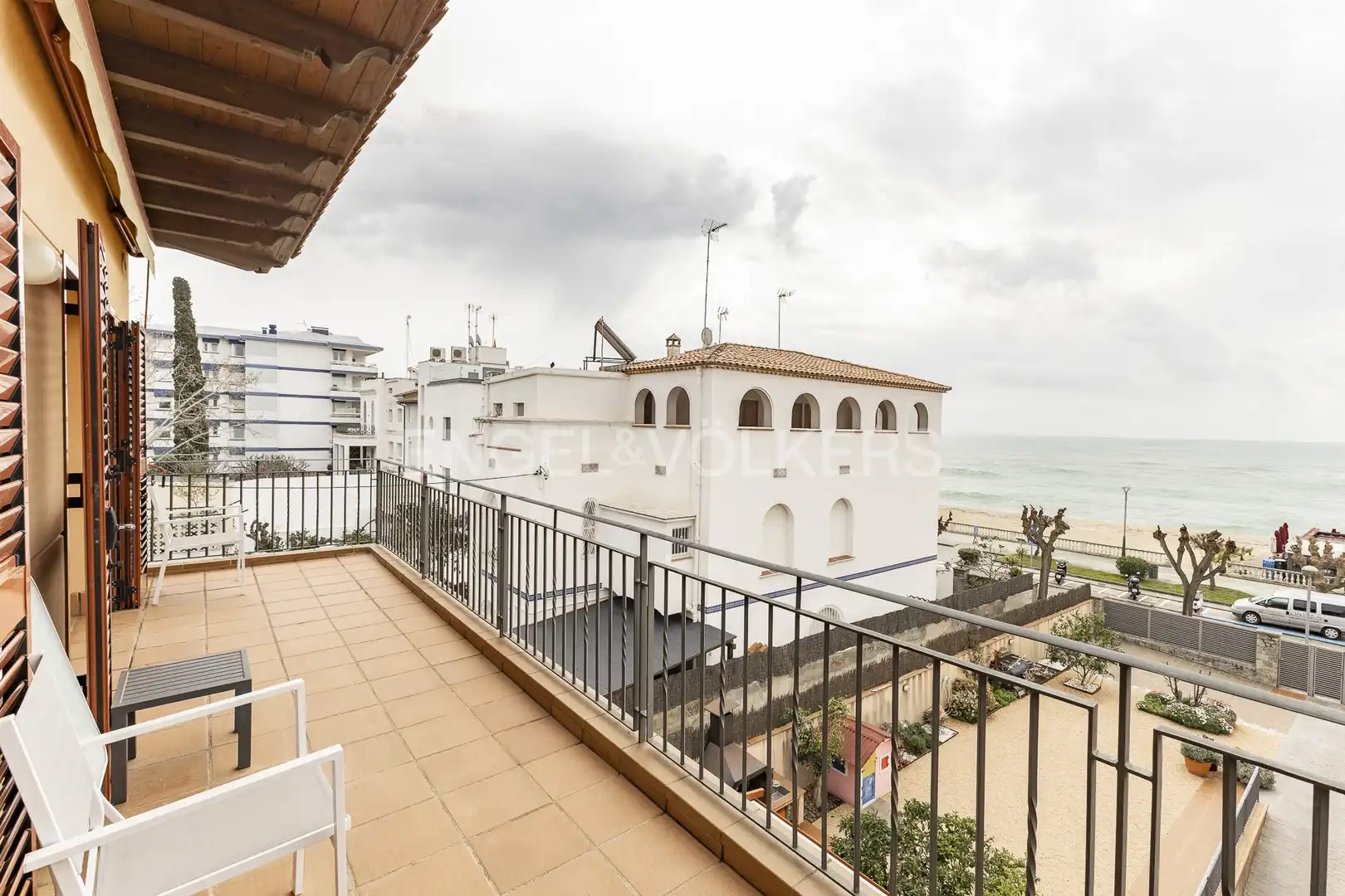 Balcony of Flat for rent in Caldes d'Estrac  with Air Conditioner, Heating and Terrace