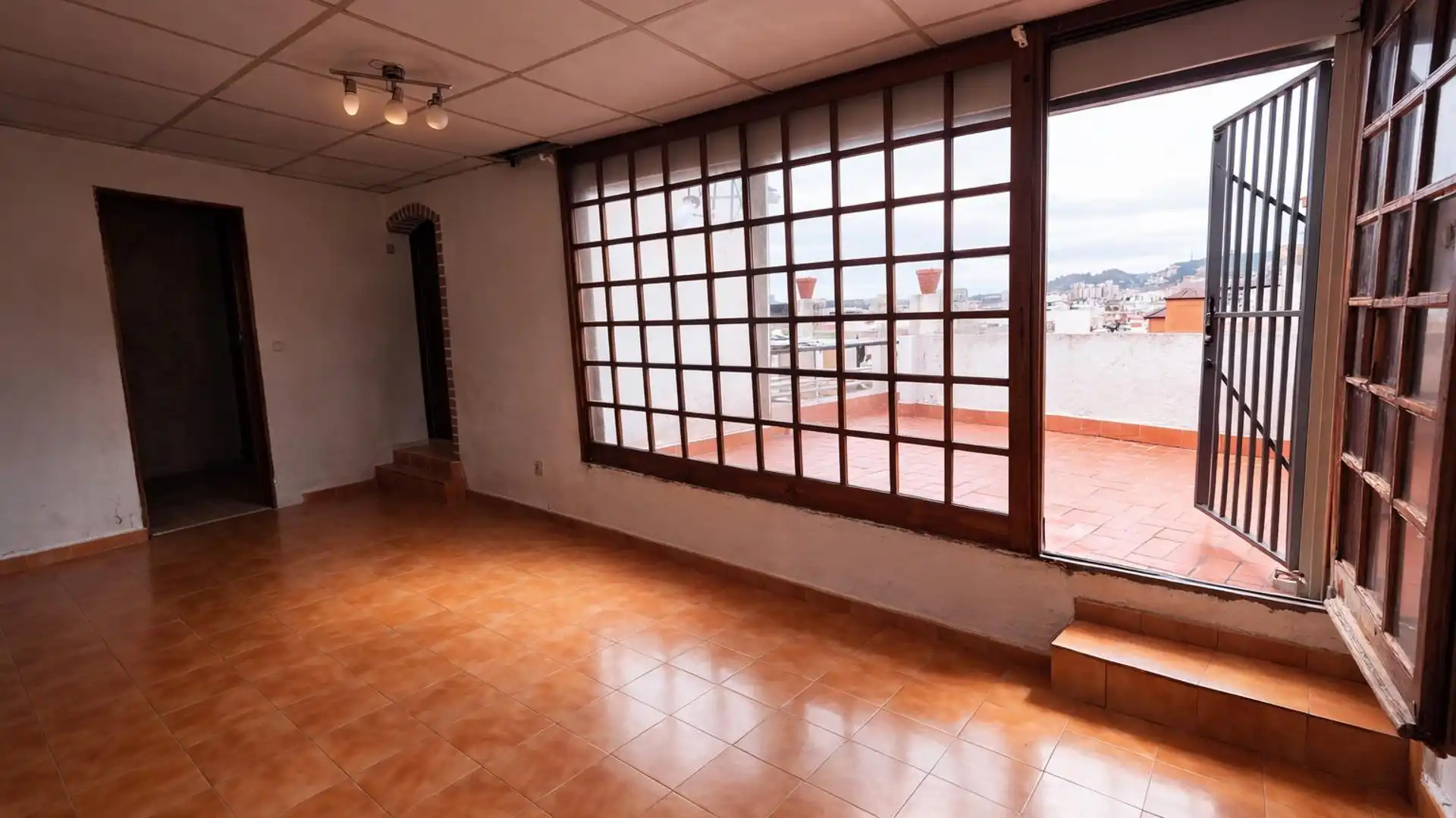 Sala de estar de Ático en venta en Santa Coloma de Gramenet con Terraza