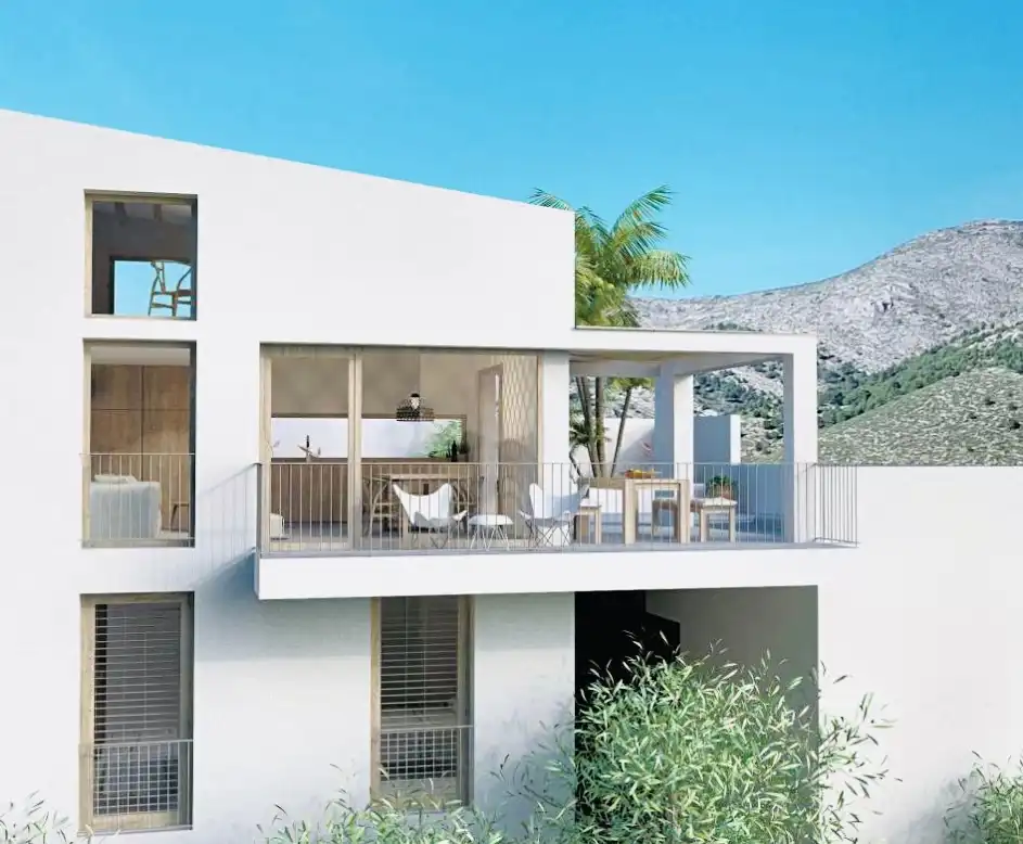 Exterior view of Houses for sale in La Vall de Laguar  with Air Conditioner, Heating and Private garden
