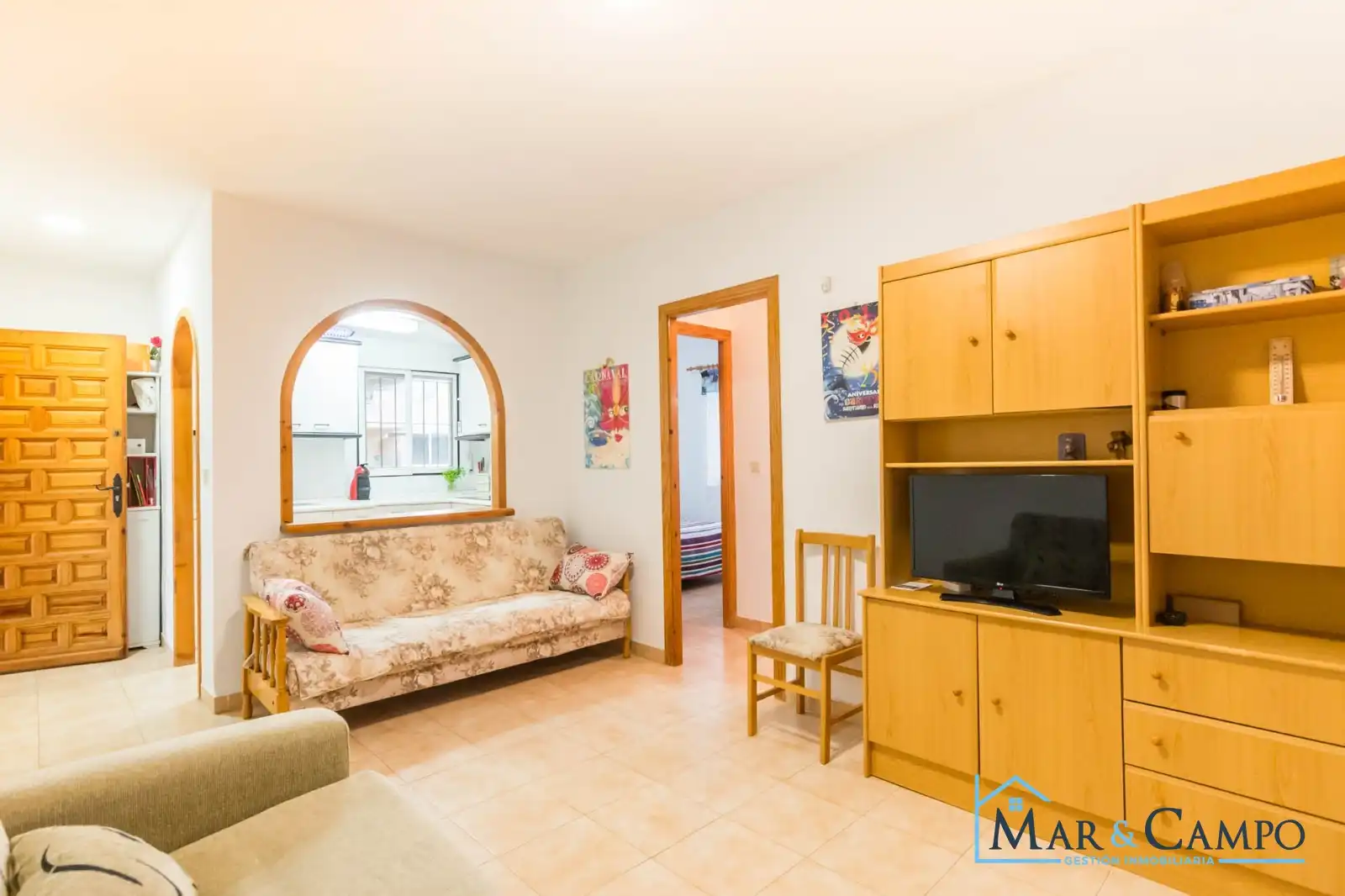 Sala d'estar de Apartament en venda en Los Alcázares amb Terrassa, Moblat i Balcó
