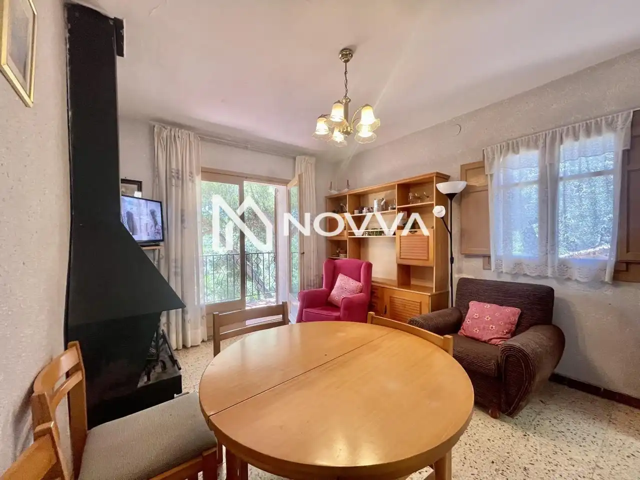 Sala d'estar de Casa o xalet en venda en Lloret de Mar amb Jardí privat