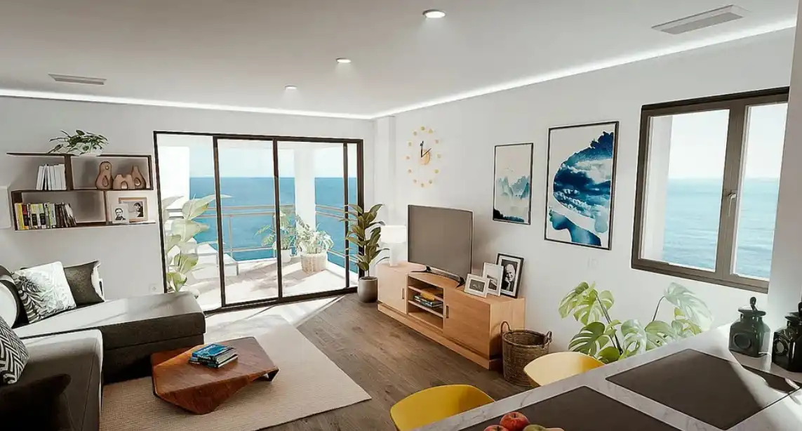 Sala de estar de Piso en venta en Vinaròs con Aire acondicionado, Terraza y Horno