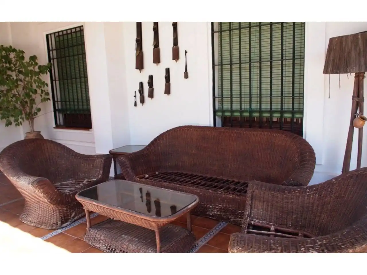 Terrasse von Country house zum Verkauf in Santiponce mit Privatgarten, Terrasse und Schwimmbad