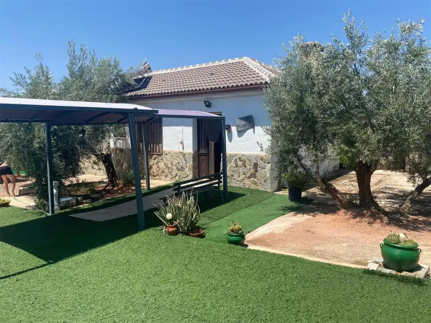 Jardí de Finca rústica en venda en Vilches amb Jardí privat, Piscina i Moblat