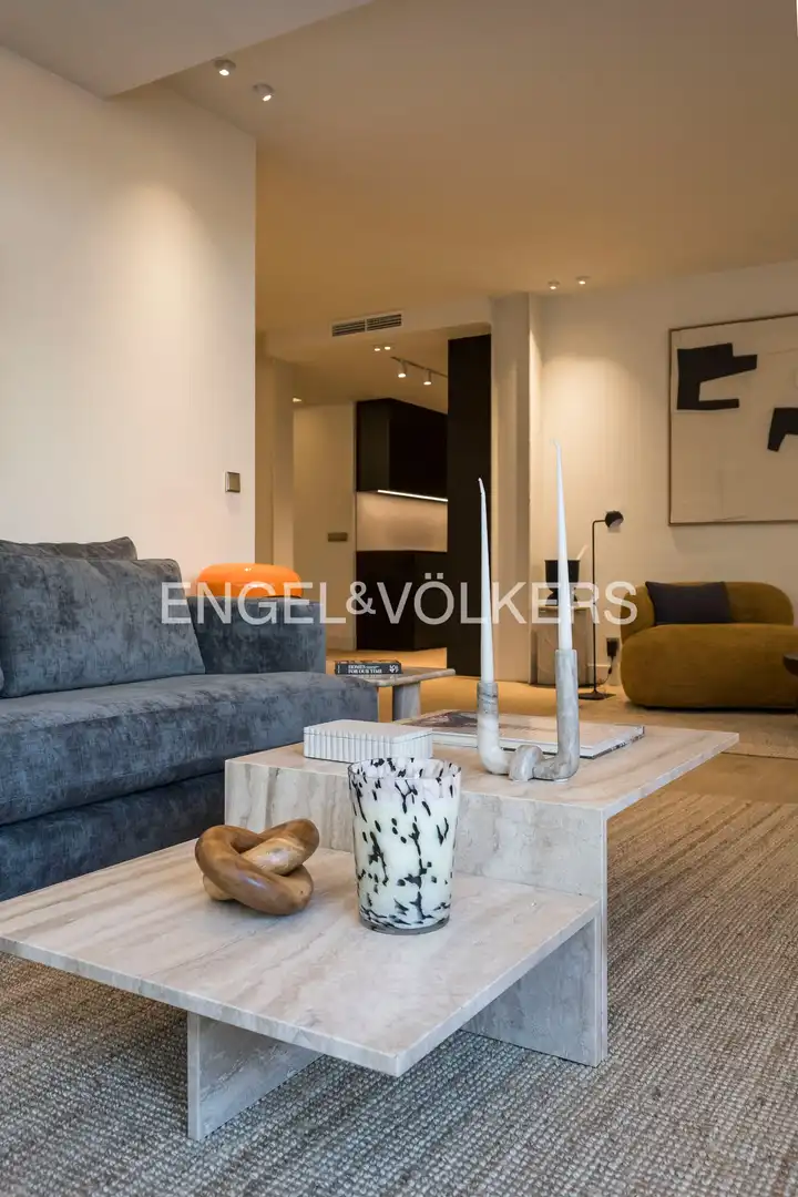 Wohnzimmer von Wohnung zur Miete in Madrid mit Klimaanlage, Heizung und Terrasse
