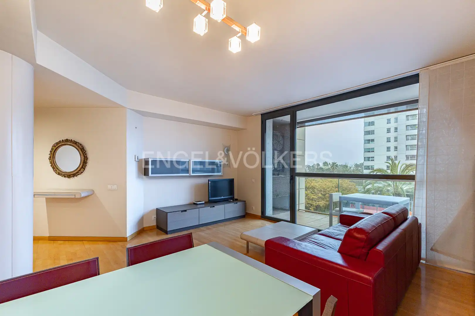 Wohnzimmer von Wohnung zur Miete in Barcelona mit Klimaanlage, Heizung und Parkett