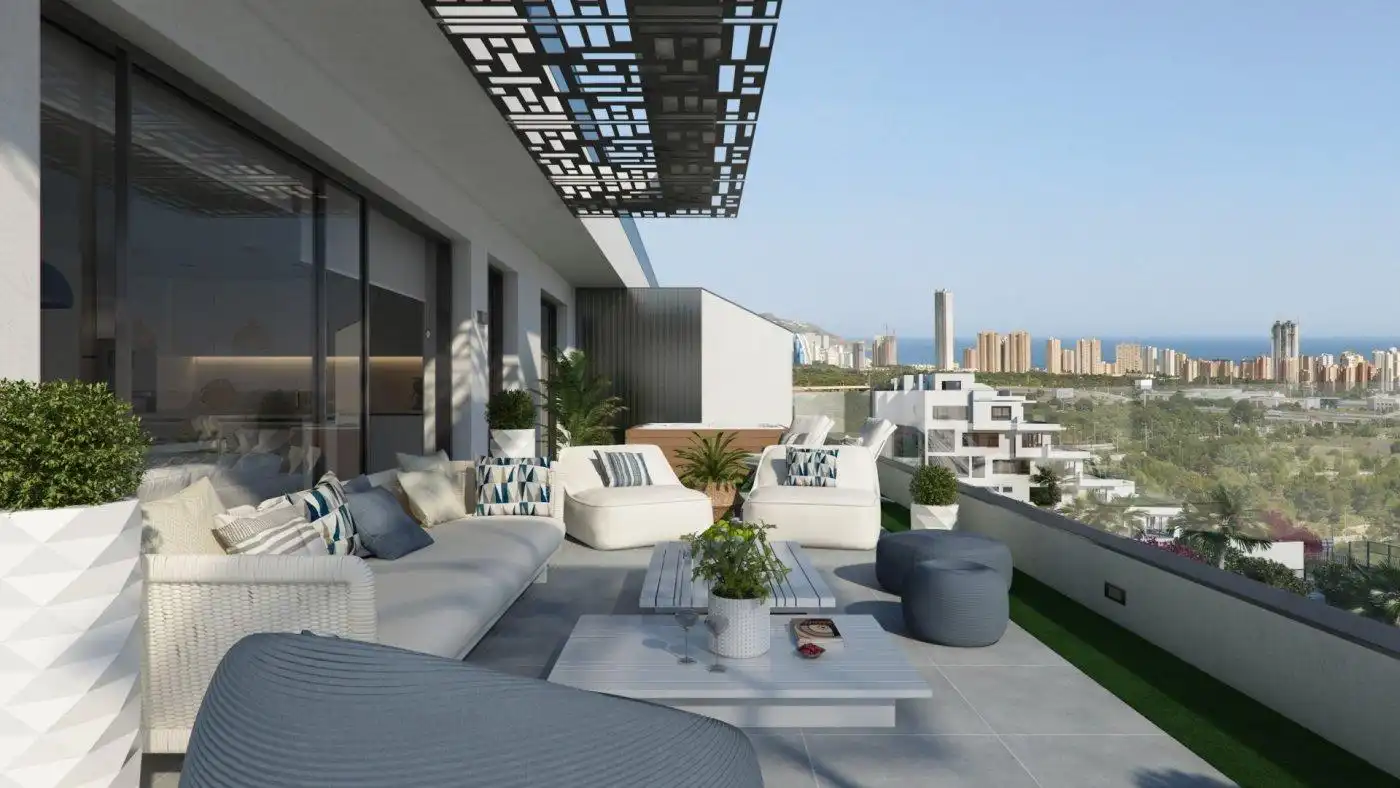 Terraza de Apartamento en venta en Finestrat con Aire acondicionado, Terraza y Trastero