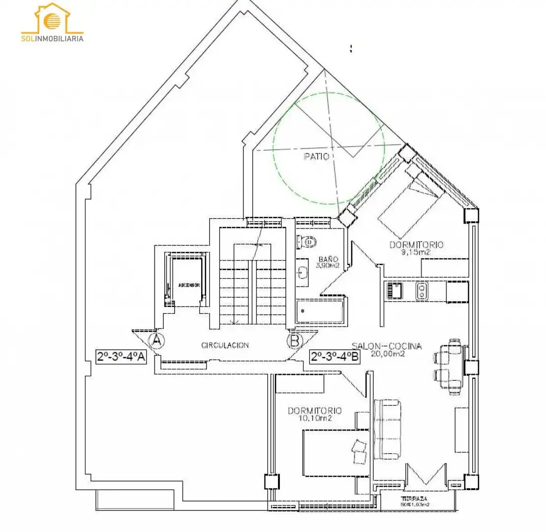 Piso en venta en León Capital  con Calefacción, Amueblado y TV