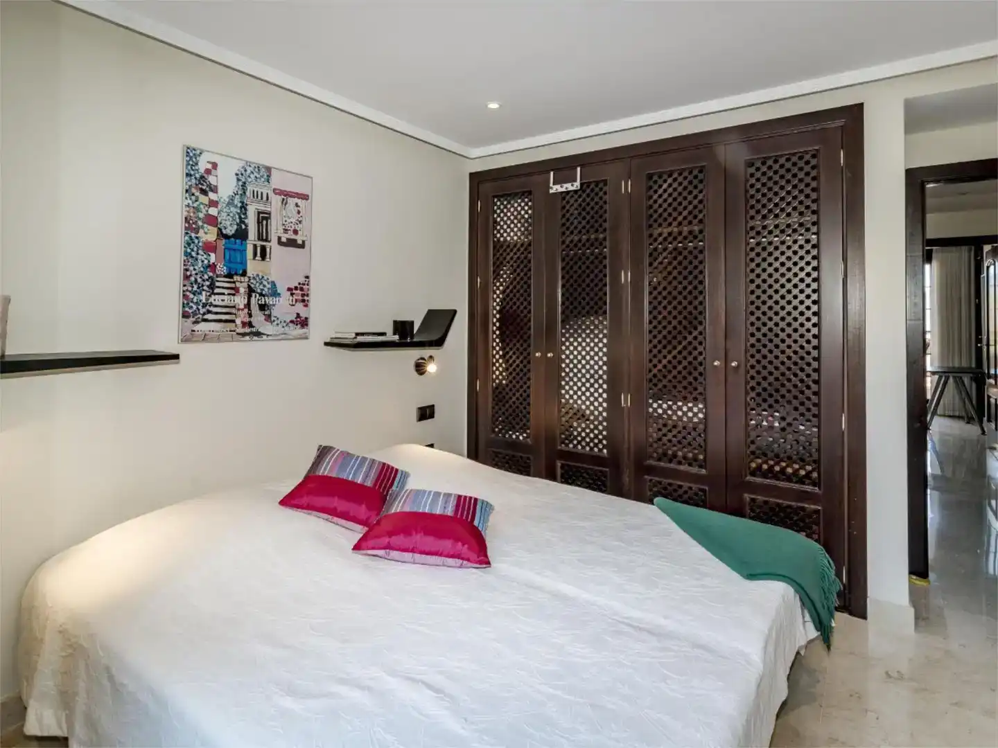 Schlafzimmer von Wohnung zur Miete in Ojén mit Klimaanlage, Schwimmbad und Balkon