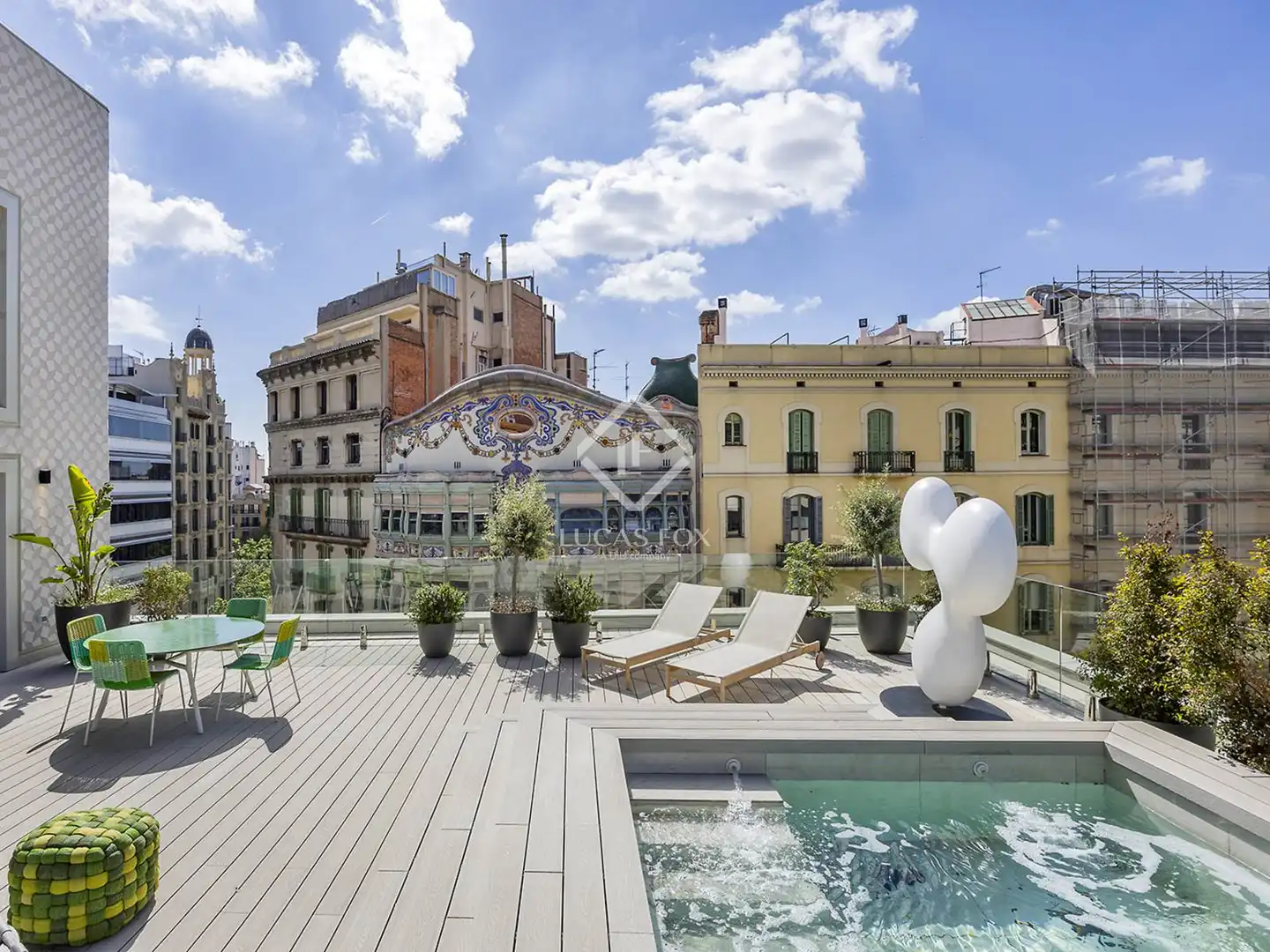 Terrace of Flat for sale in Barcelona  with Air Conditioner, Terrace and Swimming Pool