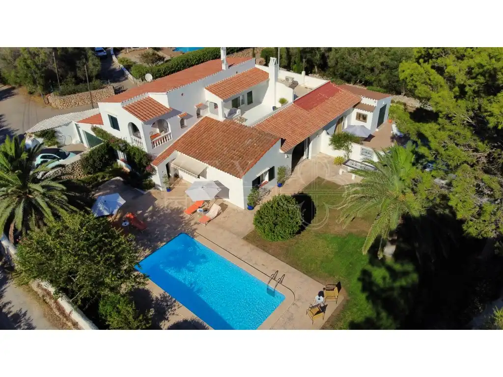 Exterior view of Houses for sale in Es Castell  with Air Conditioner, Heating and Private garden