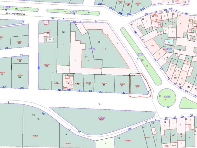 Terreno residencial en Venta en Avenida de la Constitución, 3E en Guareña