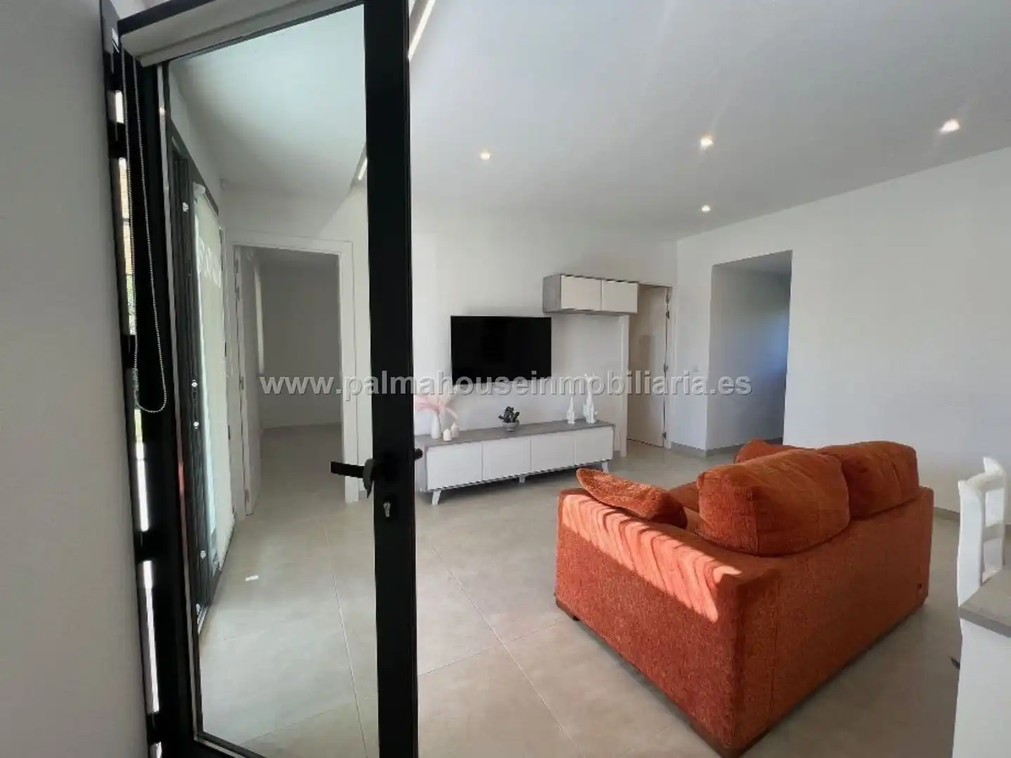 Sala de estar de Finca rústica de alquiler en Sencelles con Piscina, Amueblado y TV