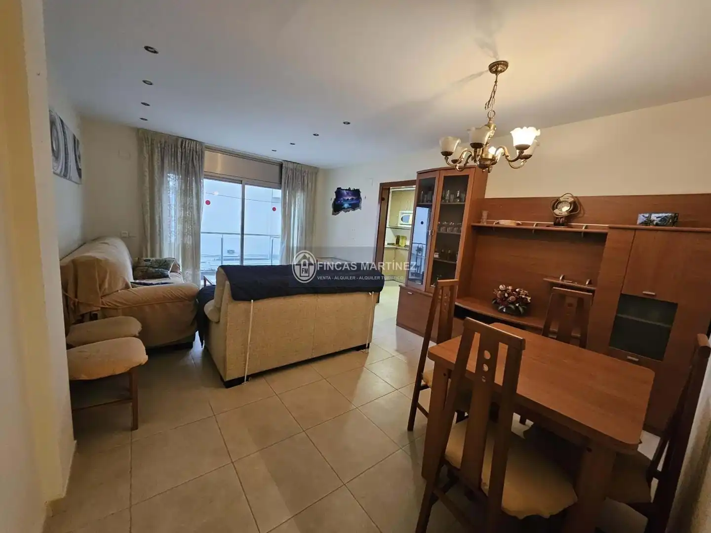 Wohnzimmer von Wohnung zur Miete in Cambrils mit Klimaanlage, Heizung und Terrasse