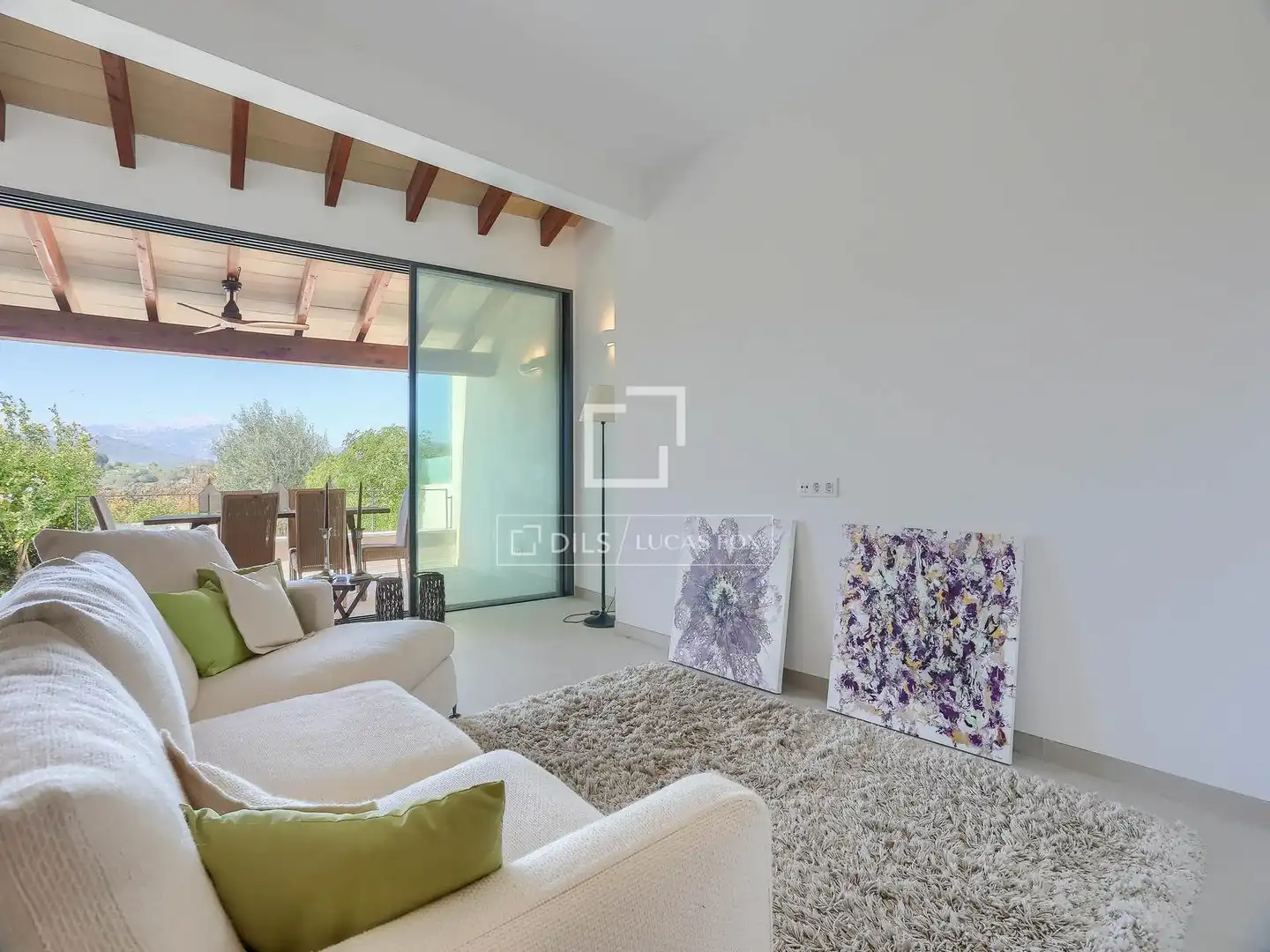 Living room of Houses for sale in Llubí  with Air Conditioner and Swimming Pool