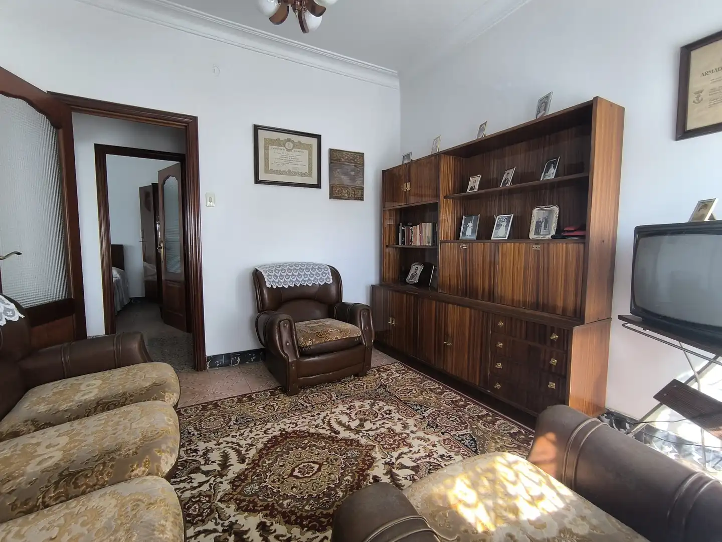 Living room of Houses for sale in Ferrol  with Heating, Private garden and Furnished