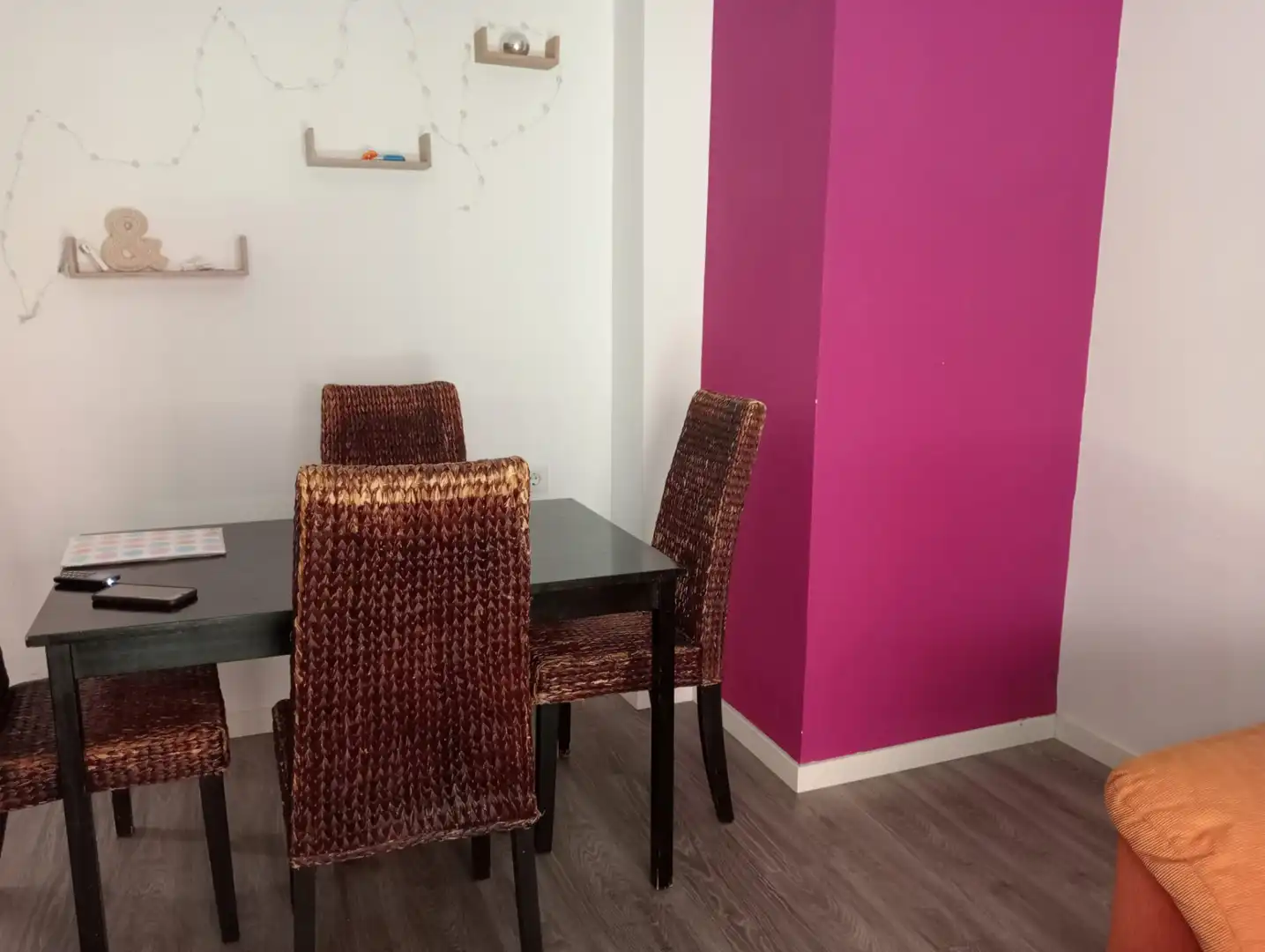 Dining room of Flat for rent in Valencia  with Parquet flooring, Furnished and Oven