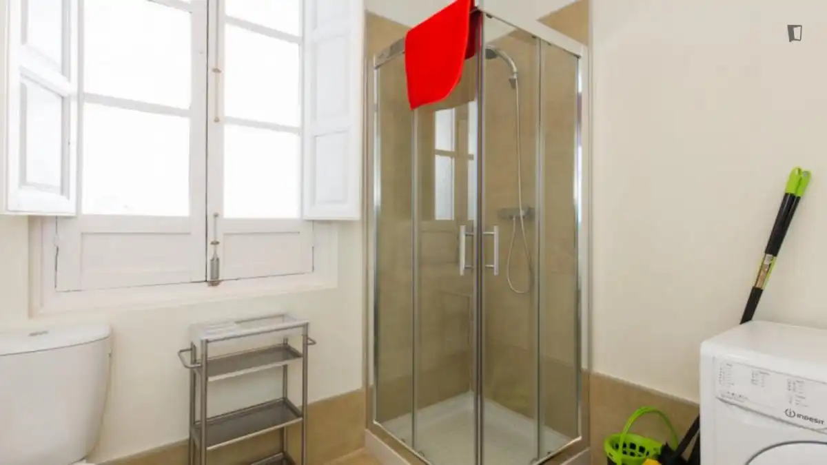 Bathroom of Study for rent in  Granada Capital  with Air Conditioner, Heating and Furnished