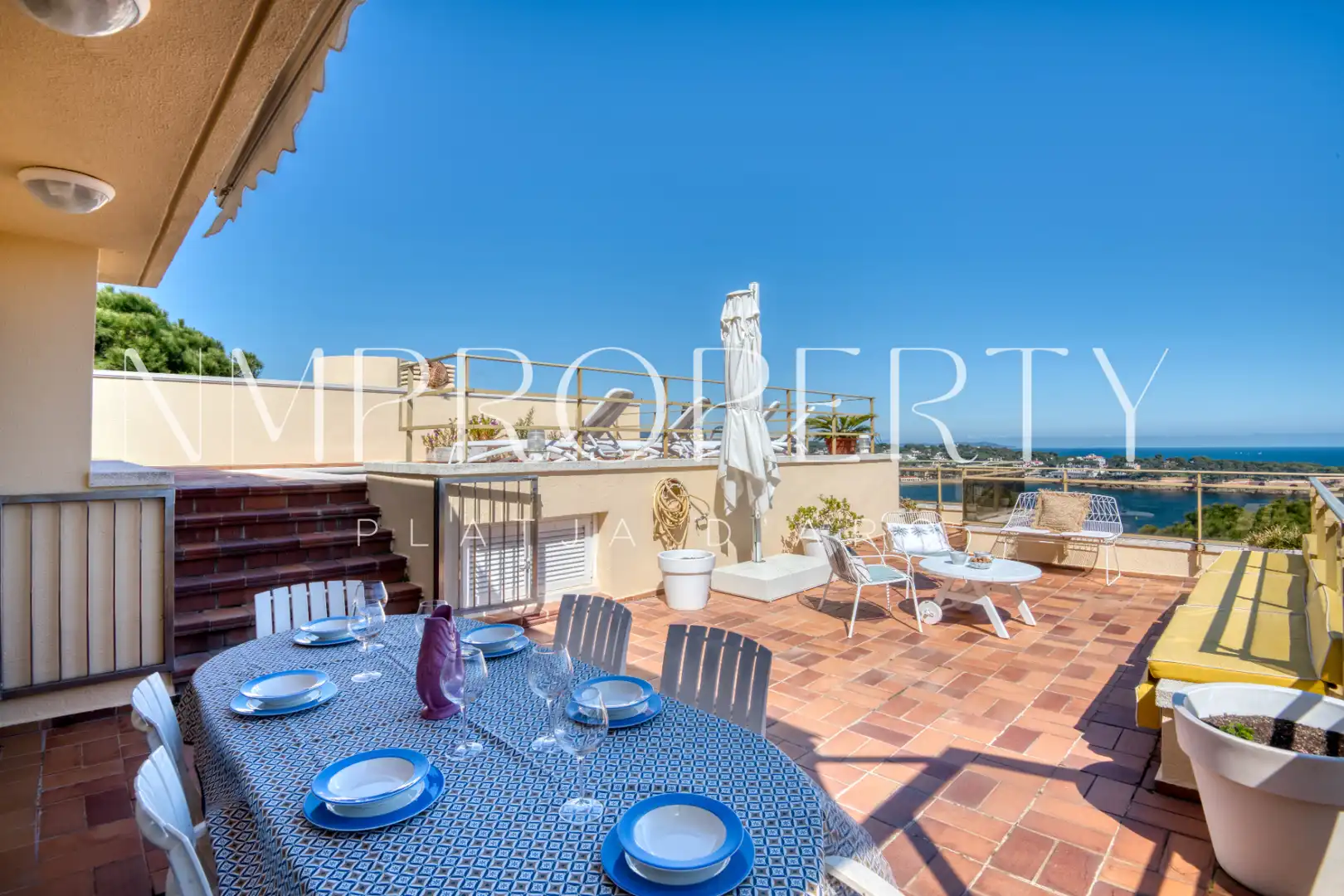 Terraza de Ático de alquiler en Sant Feliu de Guíxols con Aire acondicionado, Terraza y Piscina