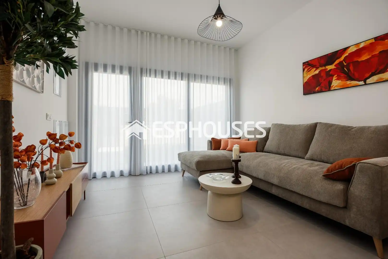 Sala d'estar de Planta baixa en venda en Villajoyosa / La Vila Joiosa amb Aire condicionat, Terrassa i Balcó