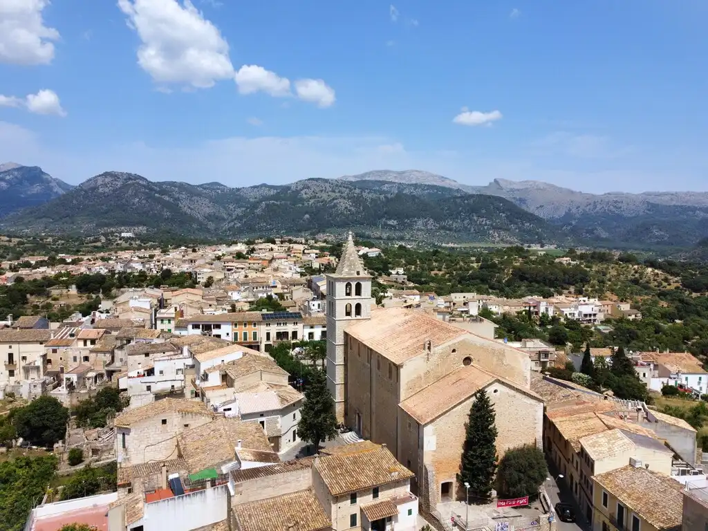 Vista exterior de Finca rústica en venta en Campanet con Aire acondicionado, Jardín privado y Terraza