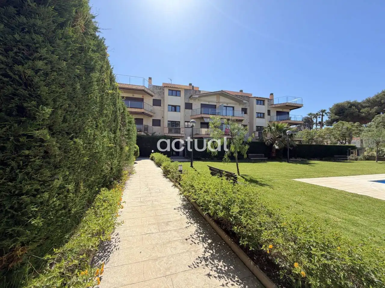 Garten von Wohnungen zum Verkauf in Castell d'Aro, Platja d'Aro i s'Agaró mit Klimaanlage, Heizung und Terrasse