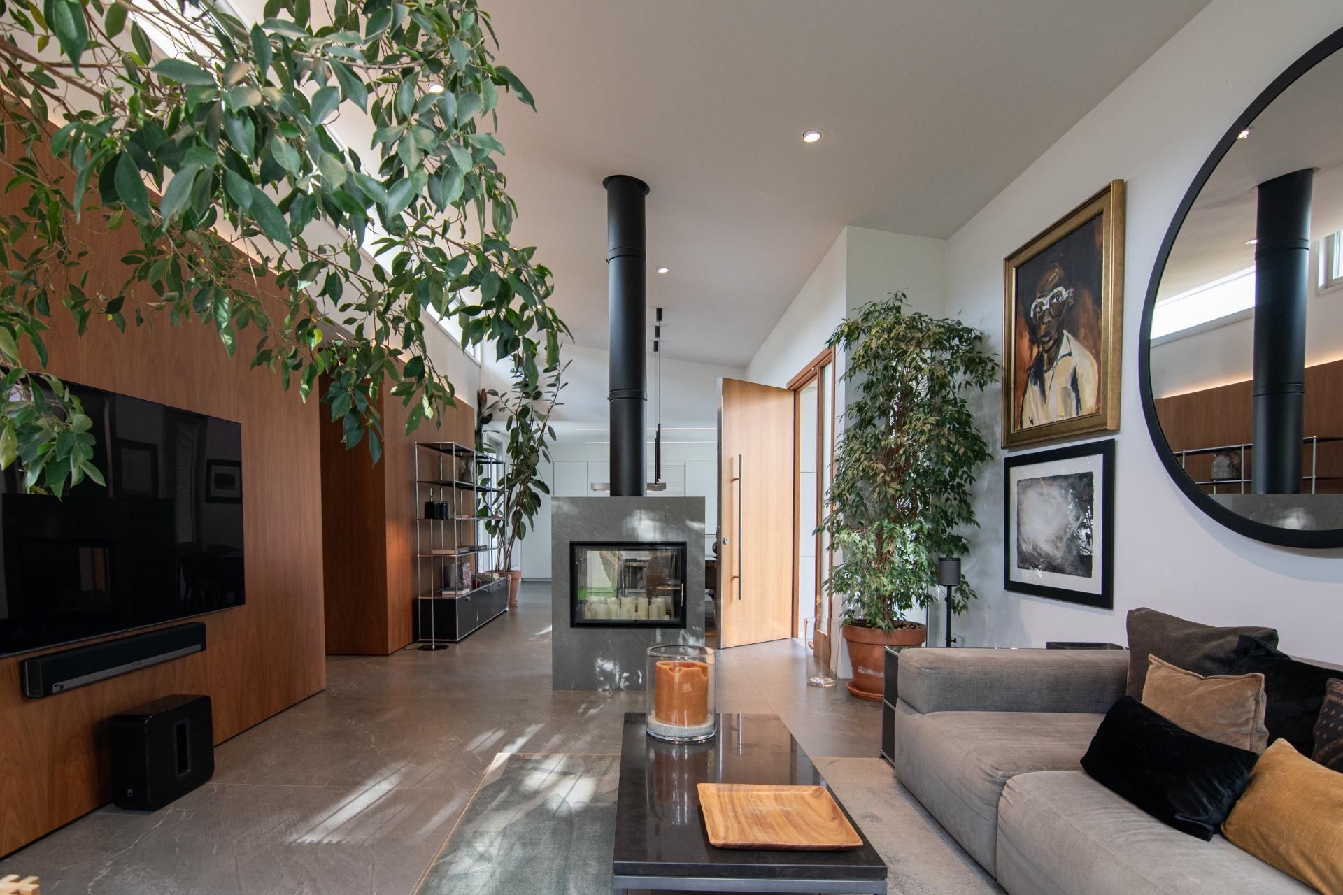 Sala d'estar de Casa o xalet en venda en Culleredo amb Aire condicionat i Piscina