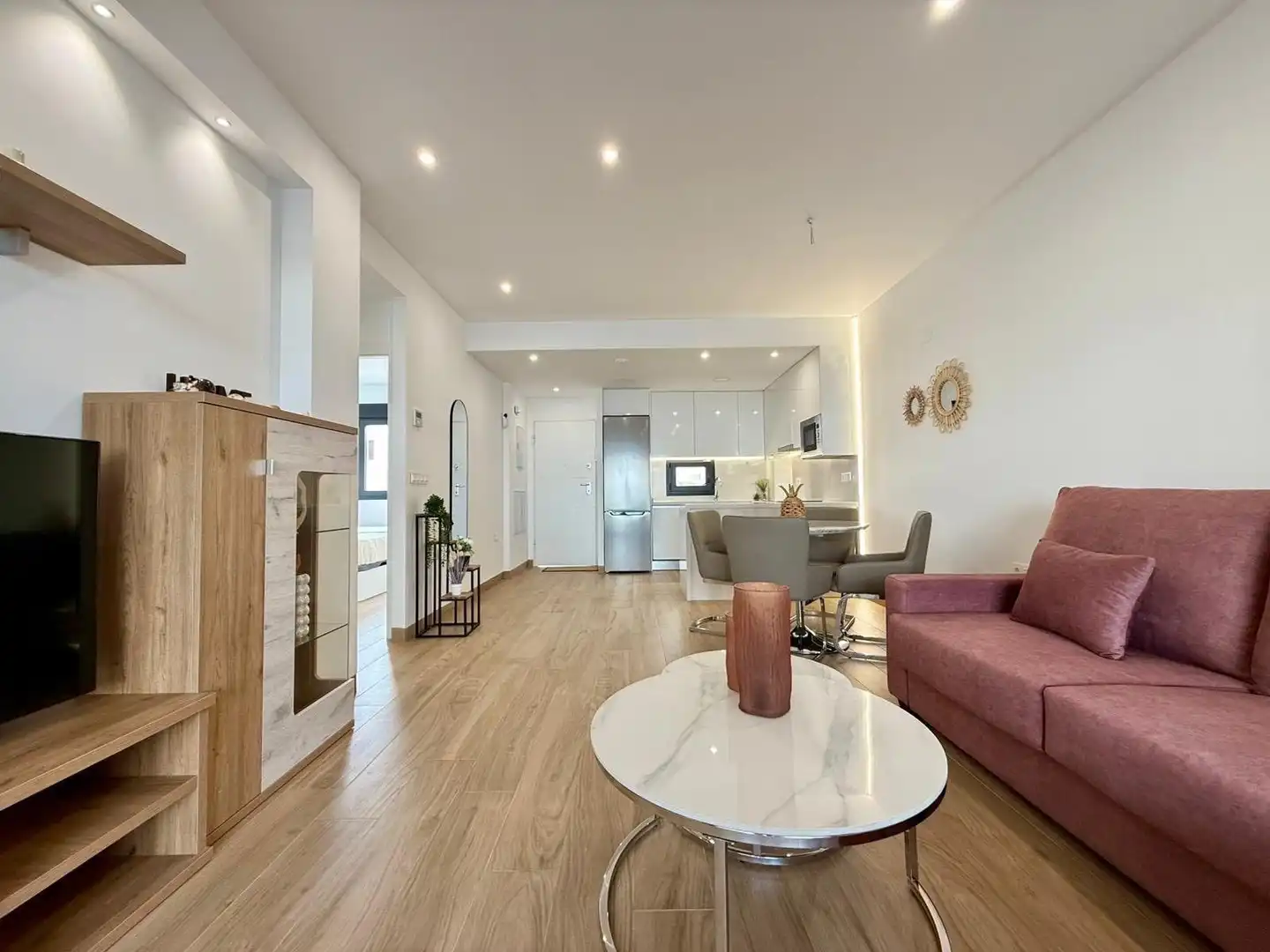 Living room of Flat for rent in Torrevieja  with Air Conditioner, Heating and Private garden