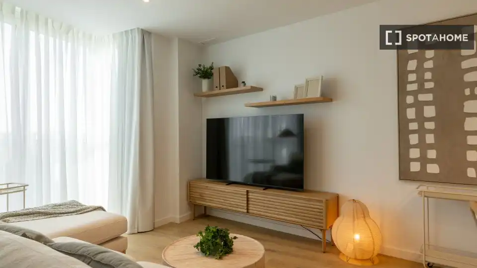 Sala de estar de Piso de alquiler en Valencia con Aire acondicionado, Calefacción y Amueblado